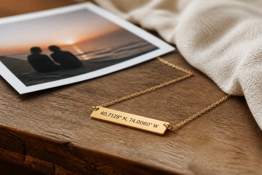 How to Order a Custom Coordinates Necklace for Couples