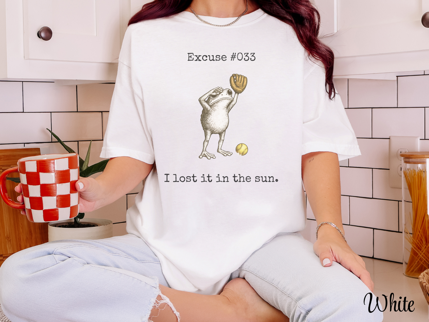 I Lost It In The Sun Softball Shirt, Funny Softball Outfielder Tee, Softball Excuse Shirt, Frog Softball Graphic, Comfort Colors 1717