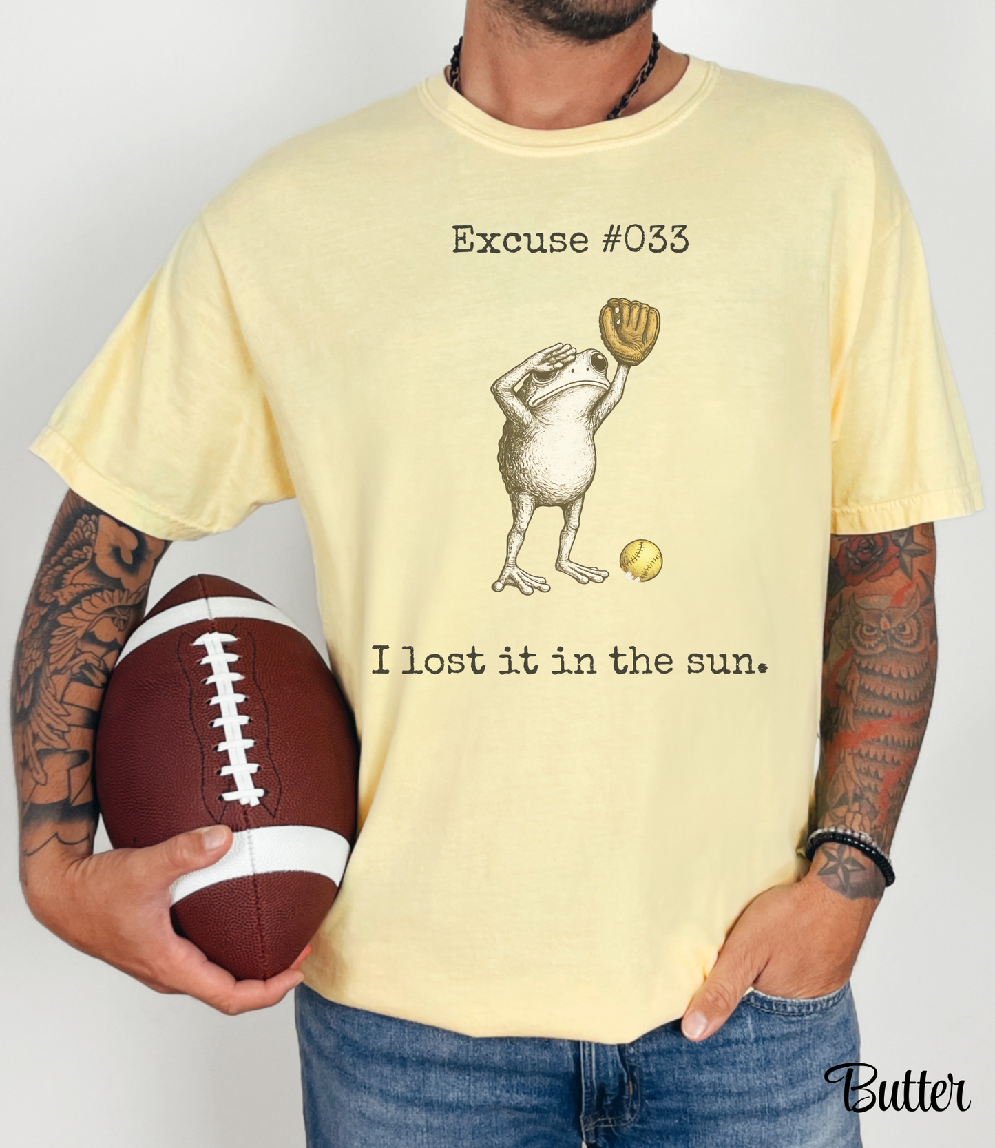 I Lost It In The Sun Softball Shirt, Funny Softball Outfielder Tee, Softball Excuse Shirt, Frog Softball Graphic, Comfort Colors 1717