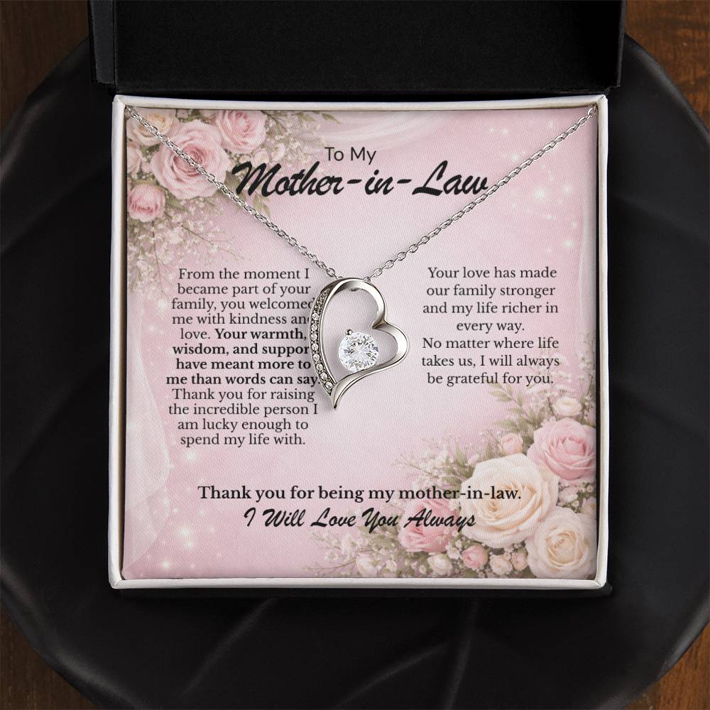Gift for Mother-in-Law Necklace – Forever Love Necklace for Mother-in-Law – Meaningful Jewelry Gift