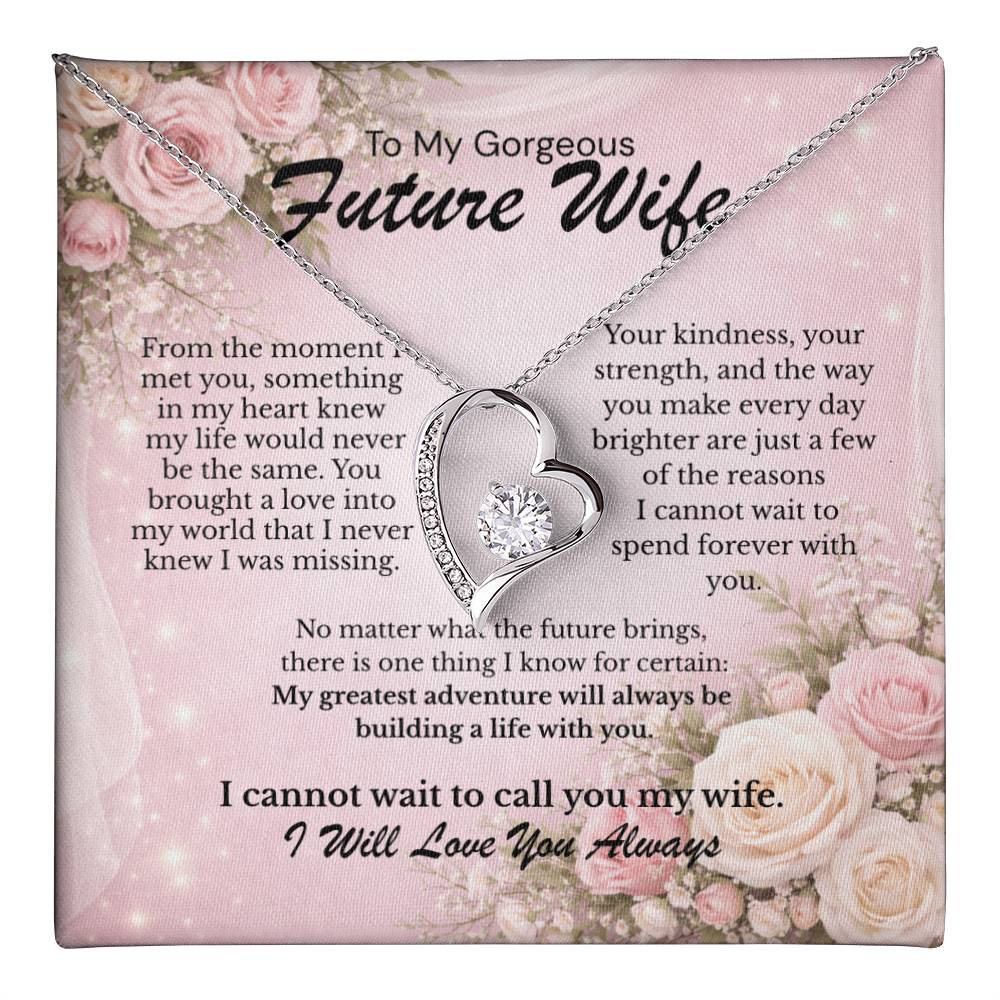 To My Gorgeous Future Wife – You Are My Forever 💖 | Romantic Necklace Gift