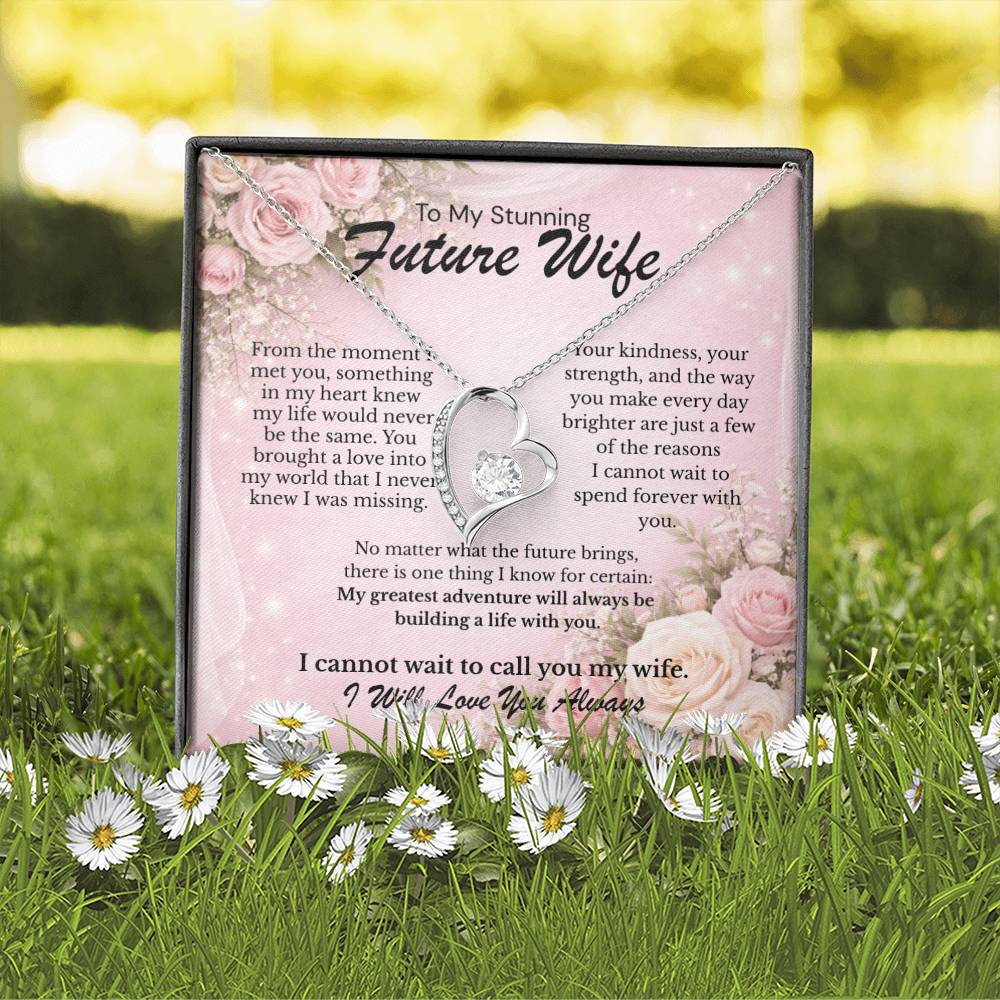 Gift for Future Wife Necklace – Forever Love Necklace for My Stunning Future Wife – Romantic Jewelry Gift