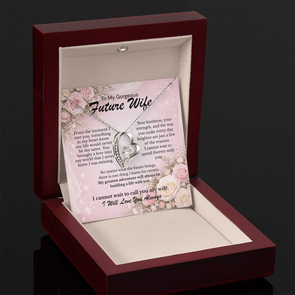 To My Gorgeous Future Wife – You Are My Forever 💖 | Romantic Necklace Gift