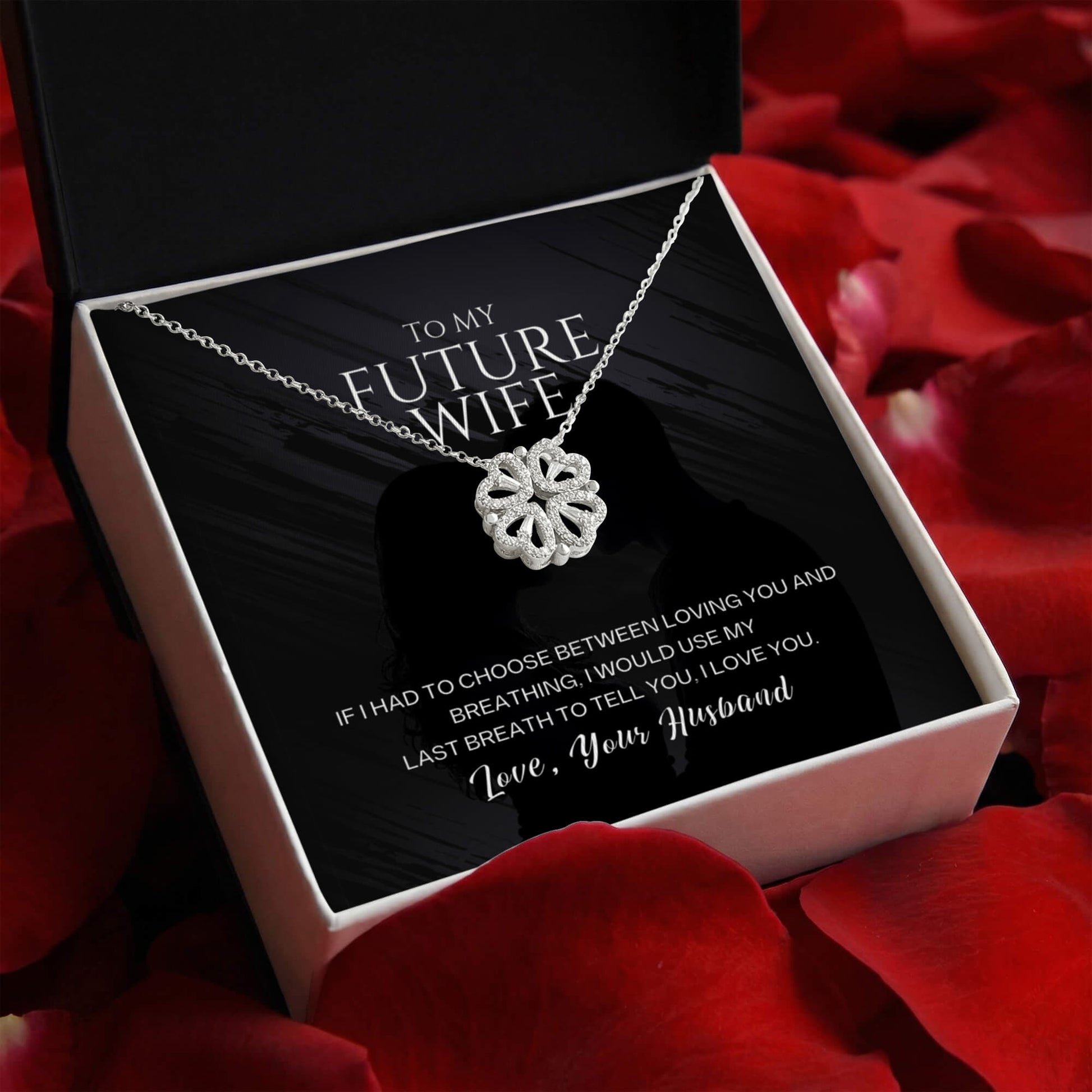 To My Future Wife Magnetic Hearts Necklace – Romantic Gift from Husband