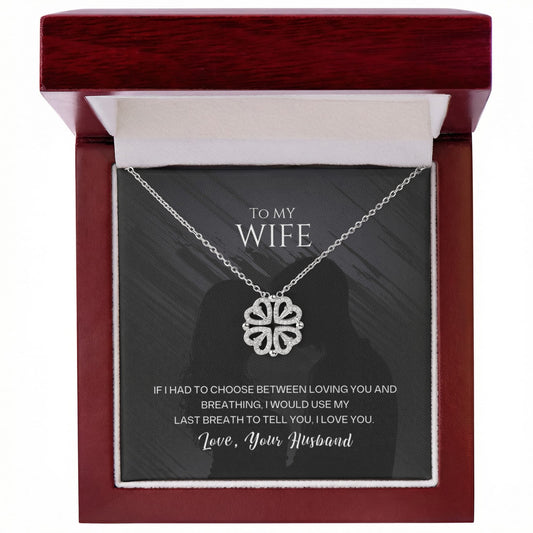 To My Wife Magnetic Hearts Necklace – Romantic Gift from Husband