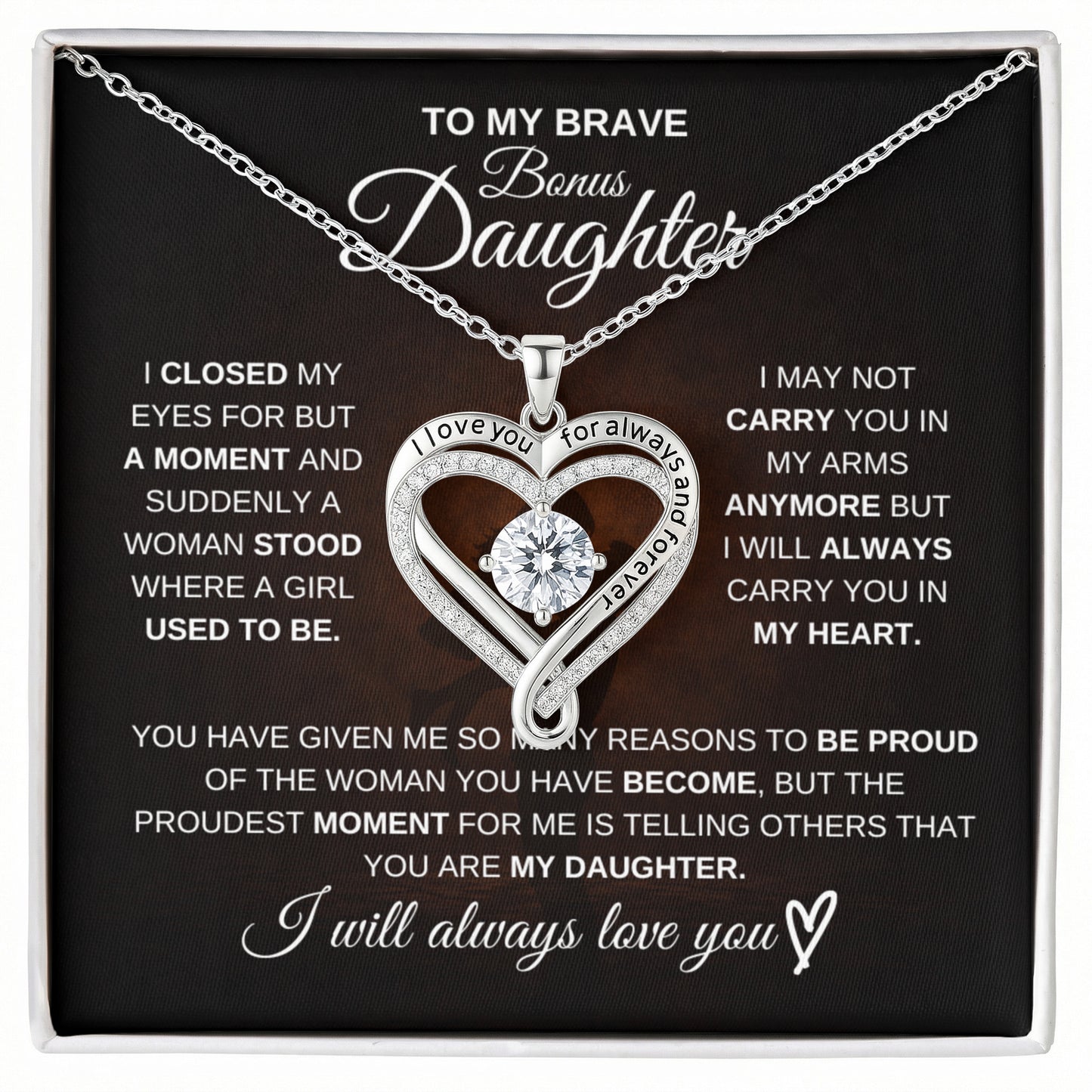 To My Brave Bonus Daughter – Never Forget How Strong You Are 💖 | Gift from Dad