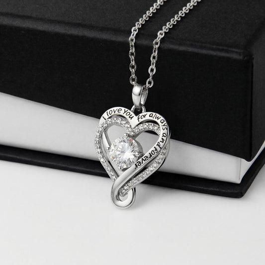 Gift for Bonus Daughter from Dad – Brave Love You Always Necklace – Message Card Jewelry