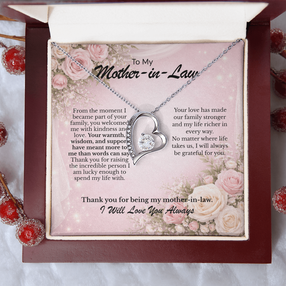 Mother-in-Law necklace gift - Forever Love Necklace Gift