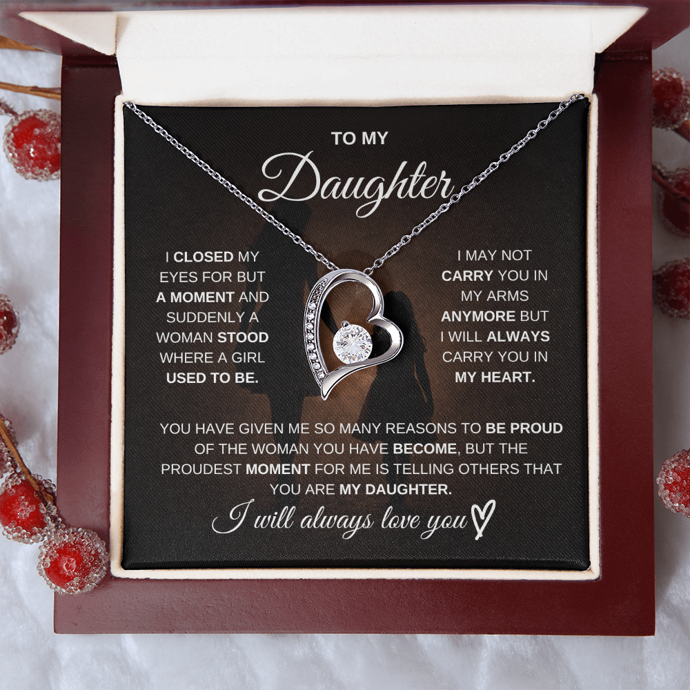 To My Daughter – I Will Always Be There for You 💖 | Necklace Gift from Mom