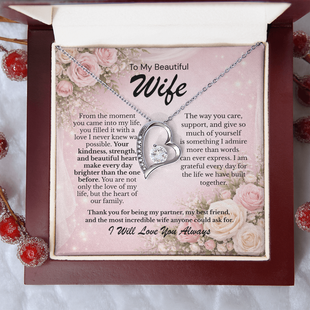 Beautiful Wife necklace gift - Forever Love Necklace