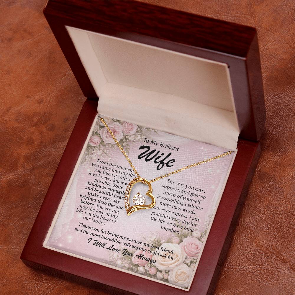 To My Brilliant Wife | Forever Love Necklace