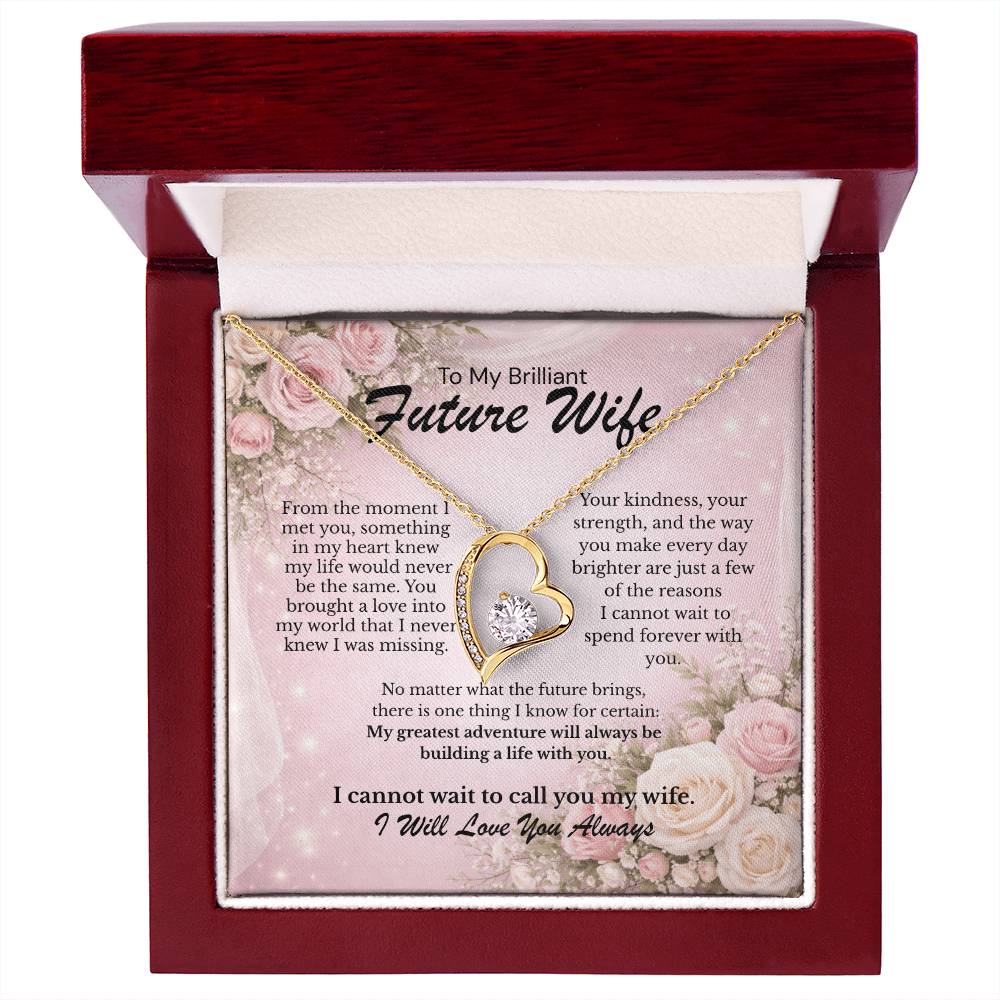 Forever Love Necklace keepsake gift for Brilliant Future Wife