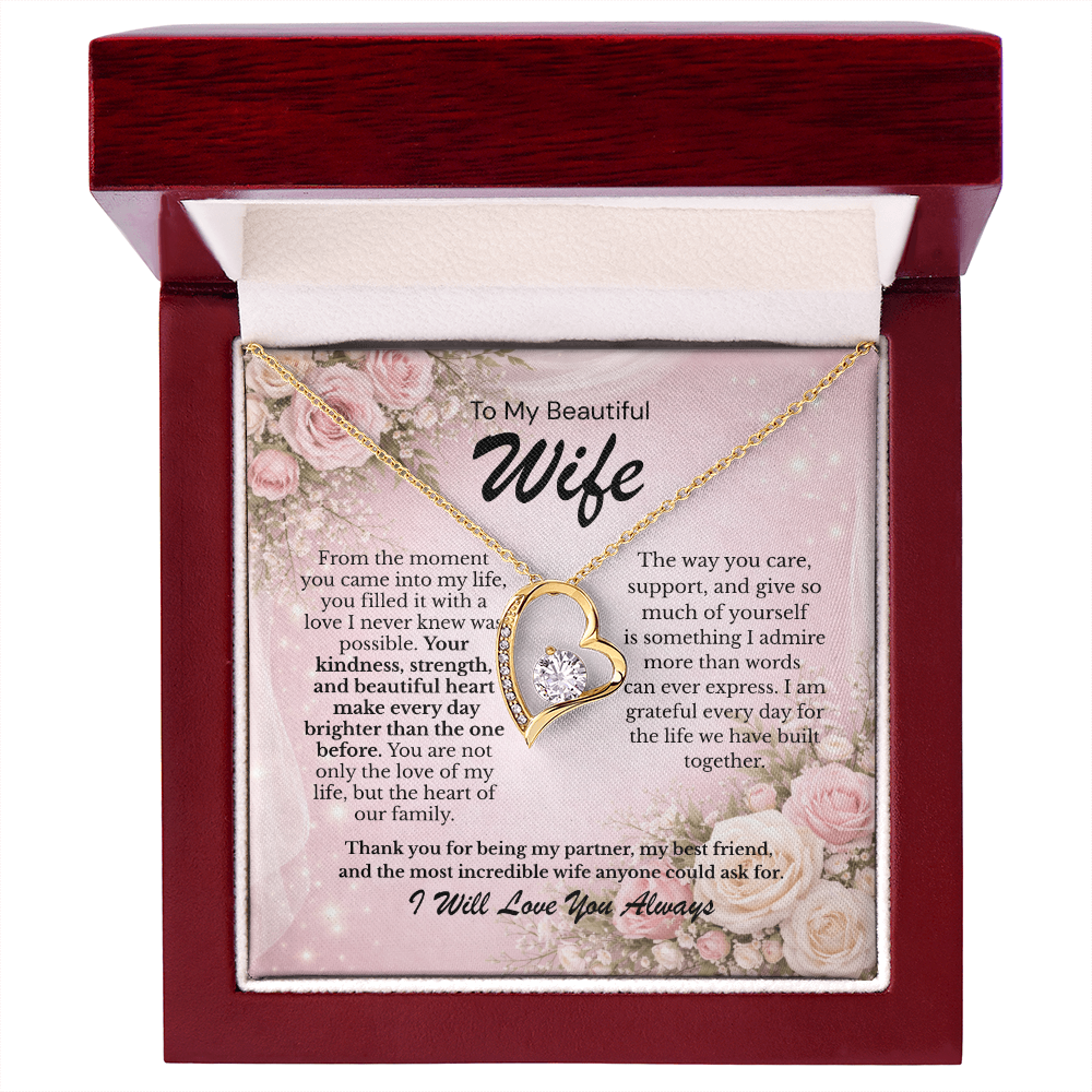 Forever Love Necklace keepsake gift for Beautiful Wife