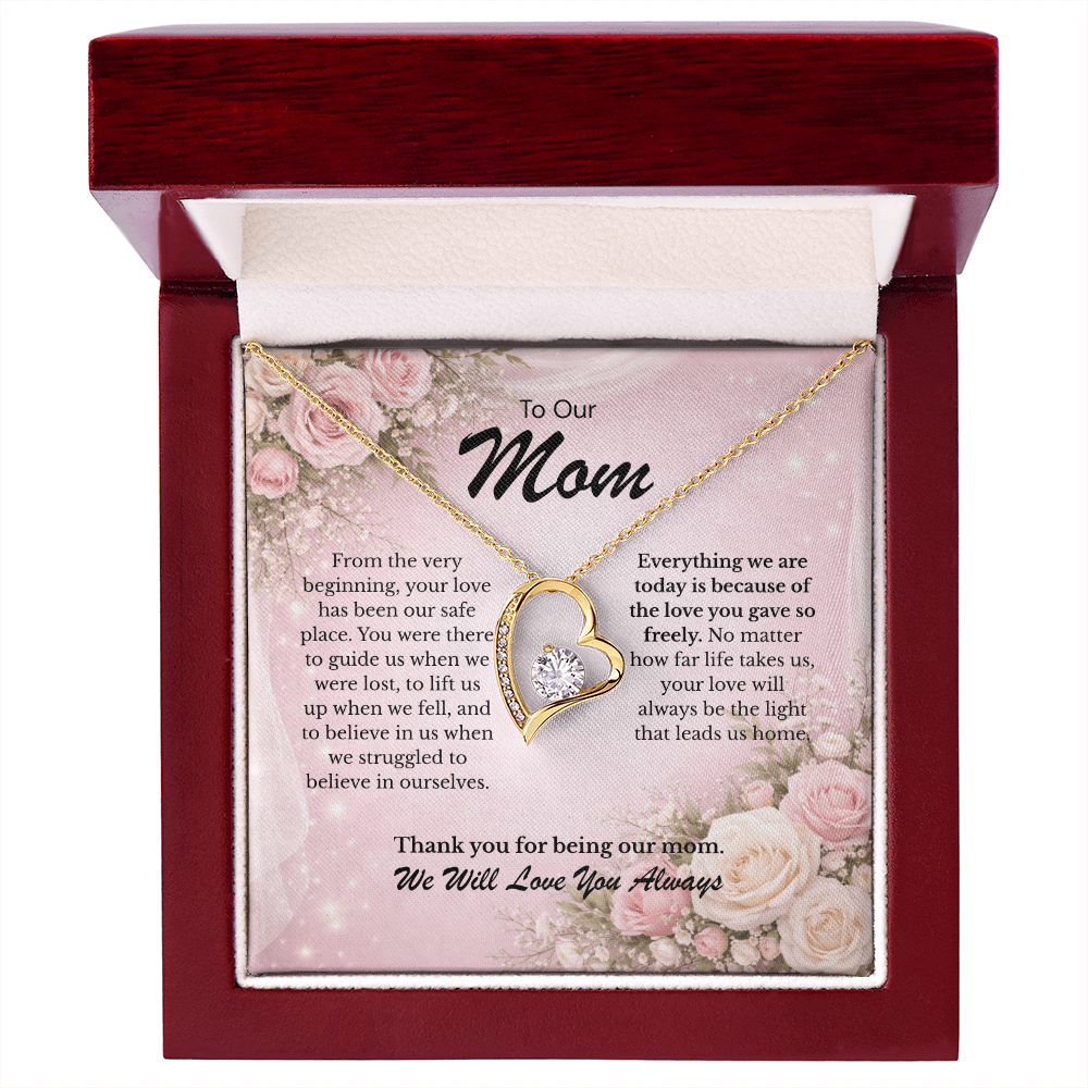 Forever Love Necklace from Her Children keepsake gift for Mom