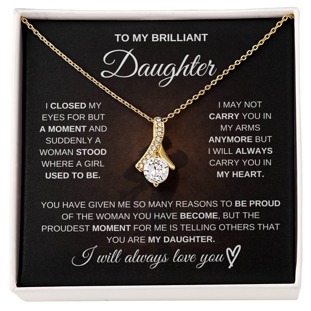 To My Brilliant Daughter – I’m So Proud of You 💖 | Necklace Gift from Dad