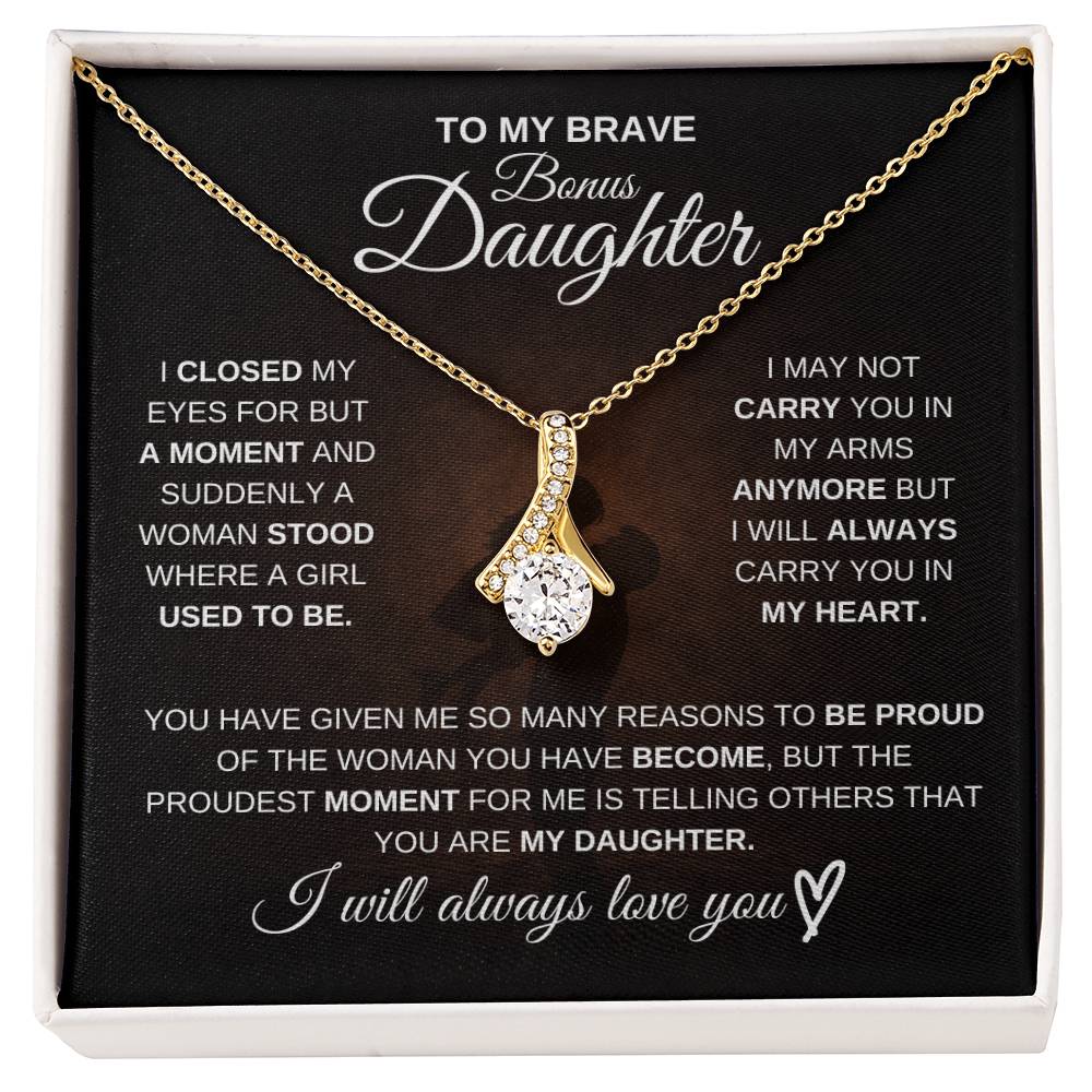 To My Brave Bonus Daughter – Never Forget How Strong You Are 💖 | Gift from Dad