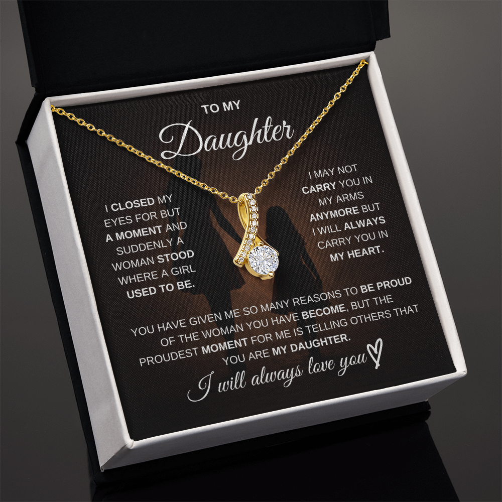 To My Daughter – I Will Always Be There for You 💖 | Necklace Gift from Mom
