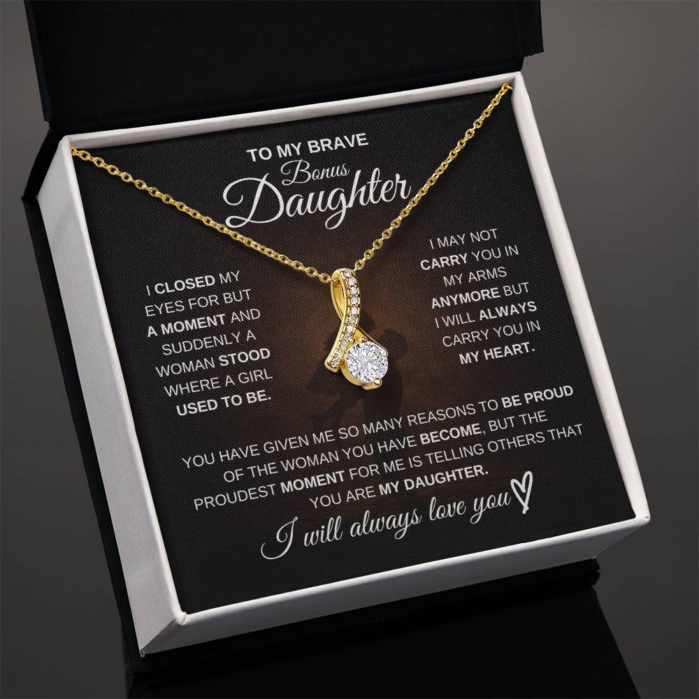 To My Brave Bonus Daughter – Never Forget How Strong You Are 💖 | Gift from Dad