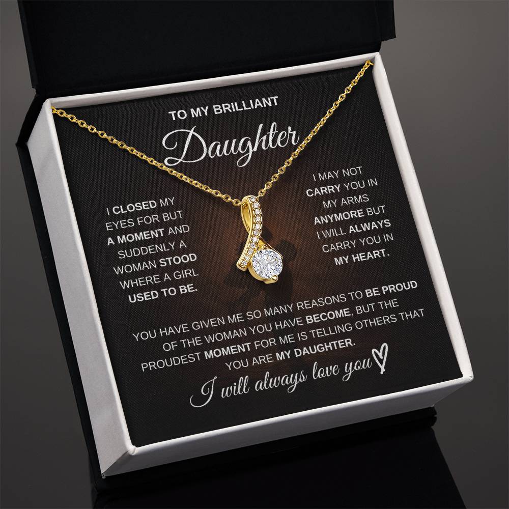 To My Brilliant Daughter – I’m So Proud of You 💖 | Necklace Gift from Dad