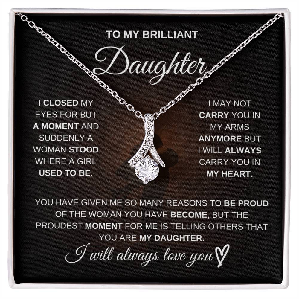 To My Brilliant Daughter – I’m So Proud of You 💖 | Necklace Gift from Dad