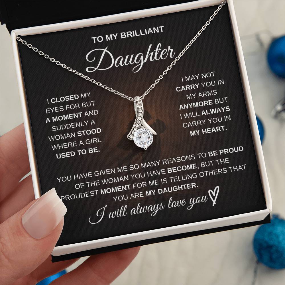 To My Brilliant Daughter – I’m So Proud of You 💖 | Necklace Gift from Dad