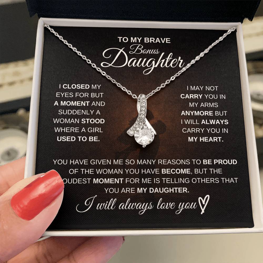 To My Brave Bonus Daughter – Never Forget How Strong You Are 💖 | Gift from Dad
