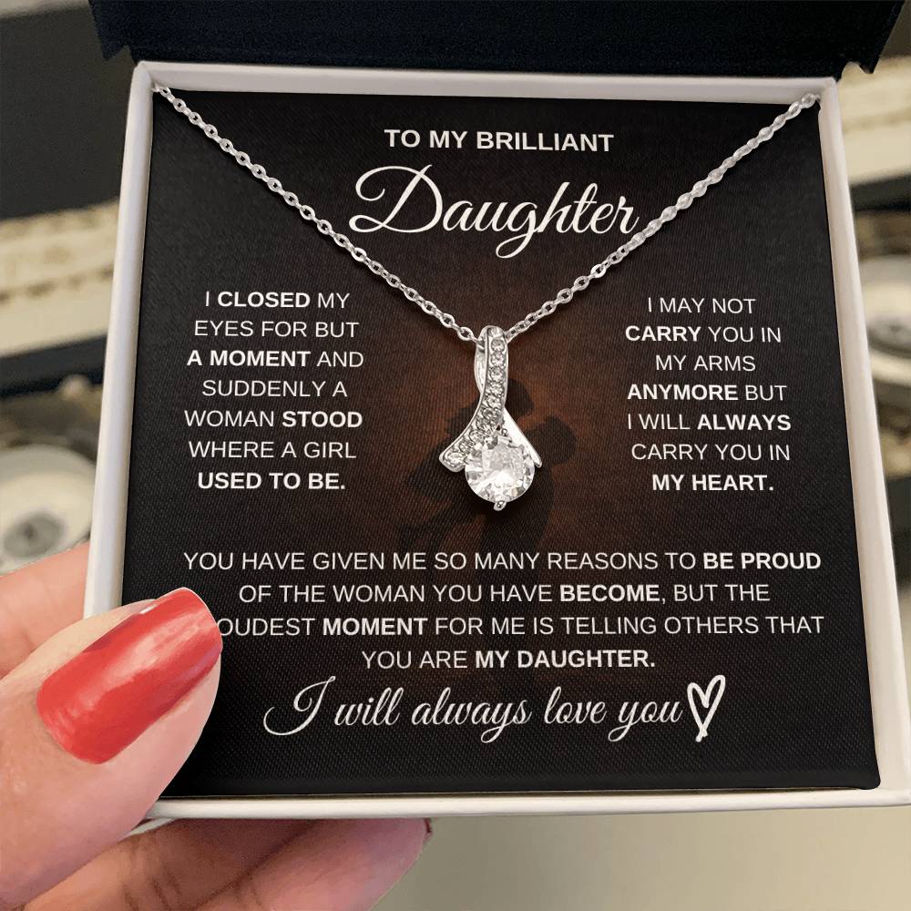 To My Brilliant Daughter – I’m So Proud of You 💖 | Necklace Gift from Dad