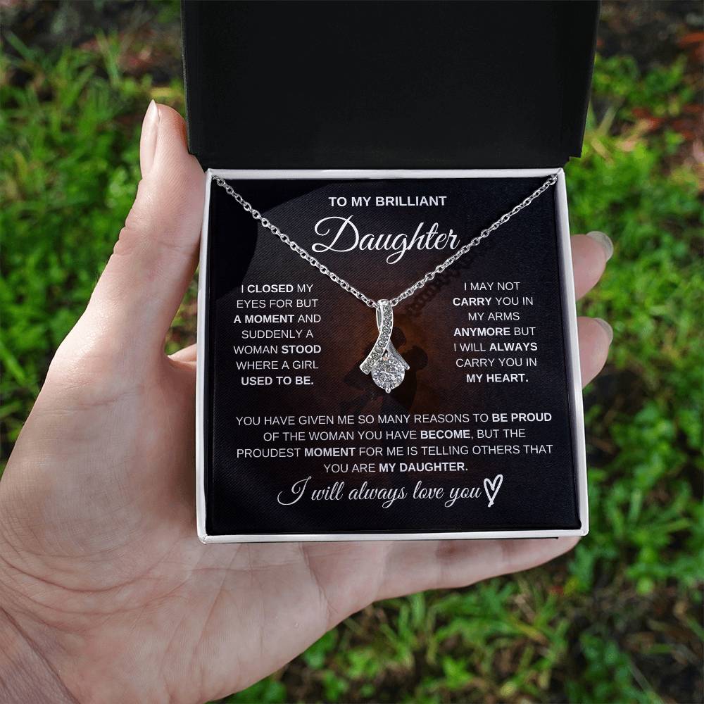 To My Brilliant Daughter – I’m So Proud of You 💖 | Necklace Gift from Dad