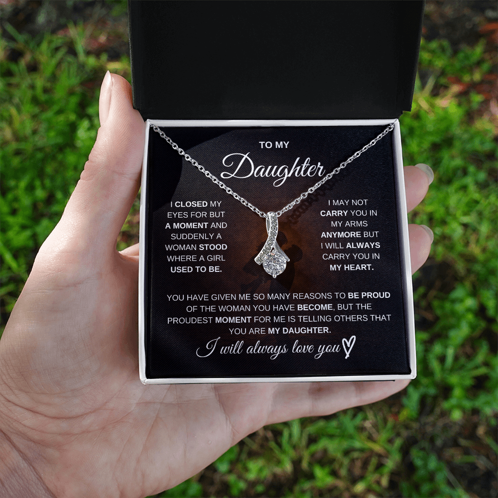 To My Daughter – I Will Always Be There for You 💖 | Necklace Gift from Dad