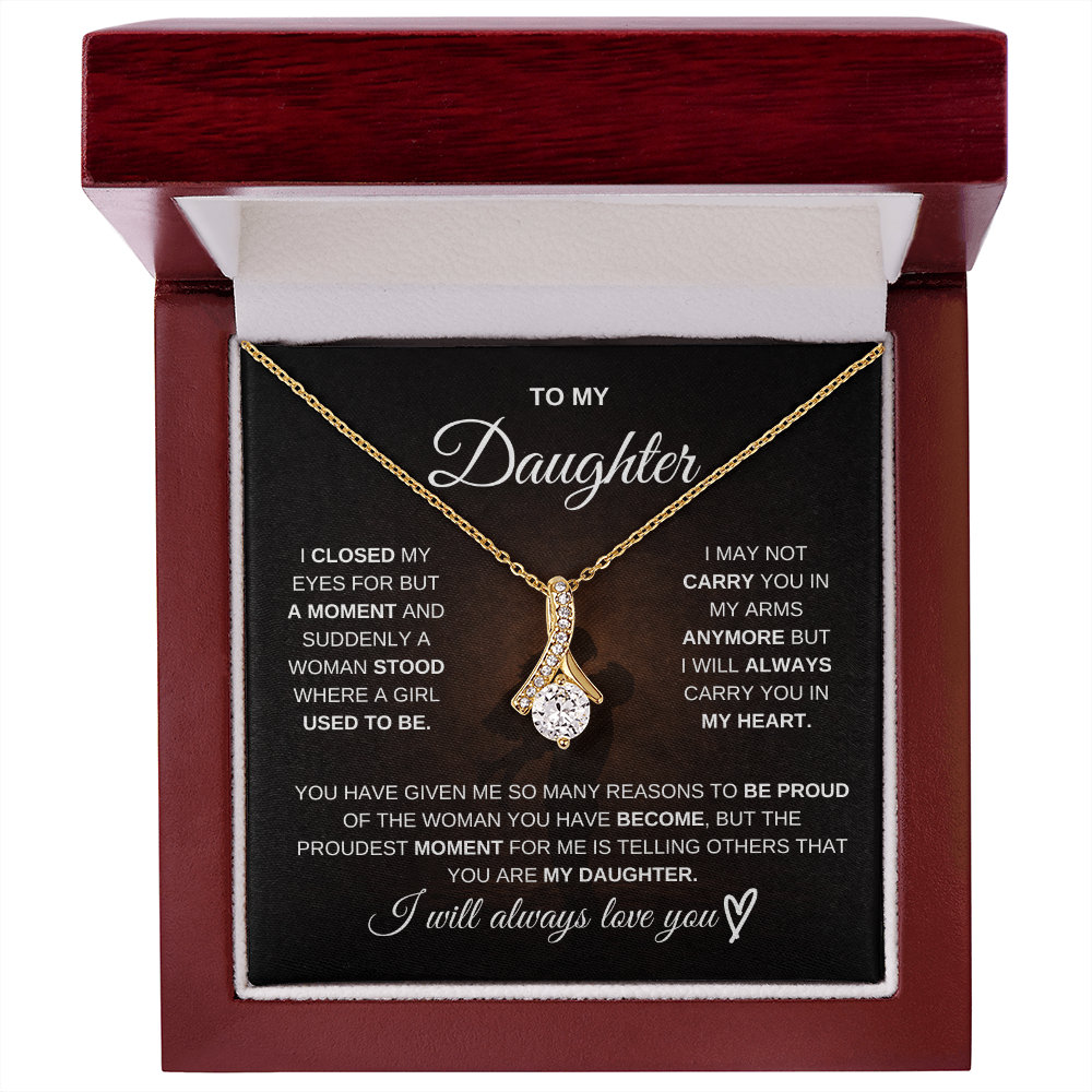 To My Daughter – I Will Always Be There for You 💖 | Necklace Gift from Dad