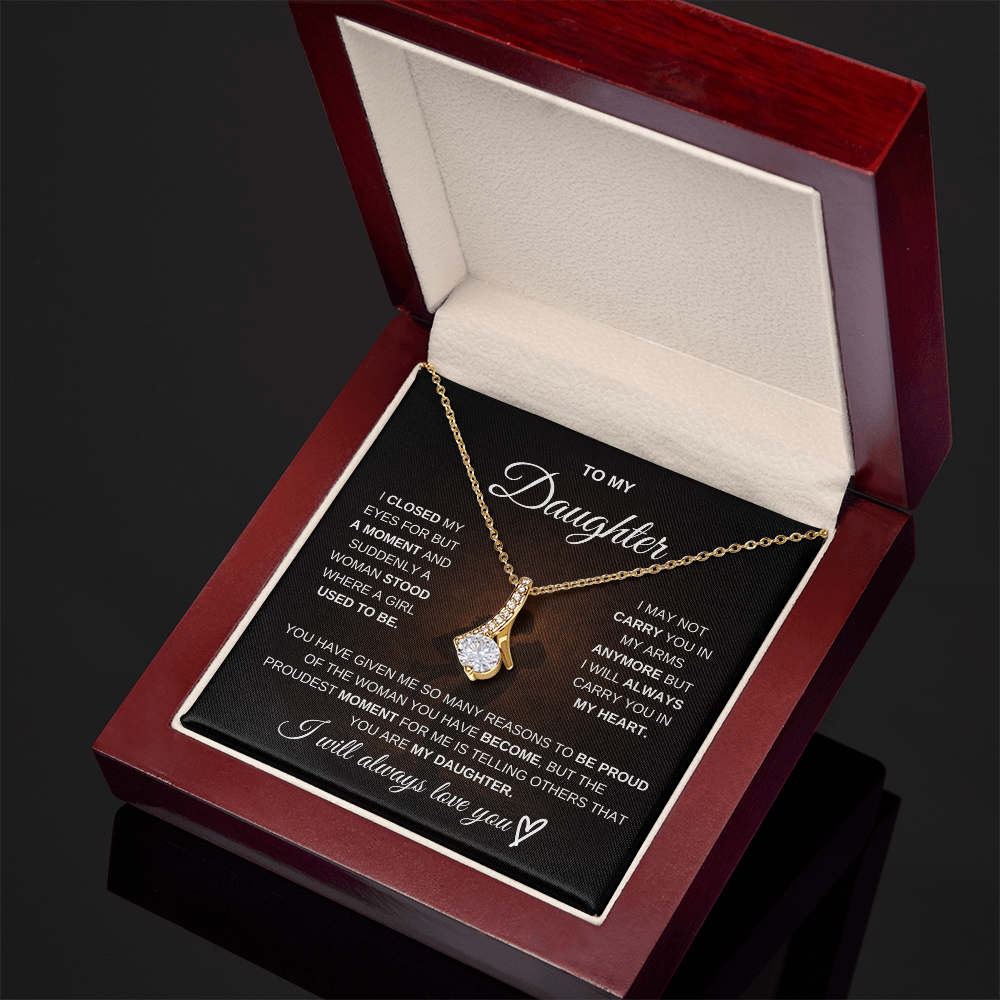To My Daughter – I Will Always Be There for You 💖 | Necklace Gift from Dad