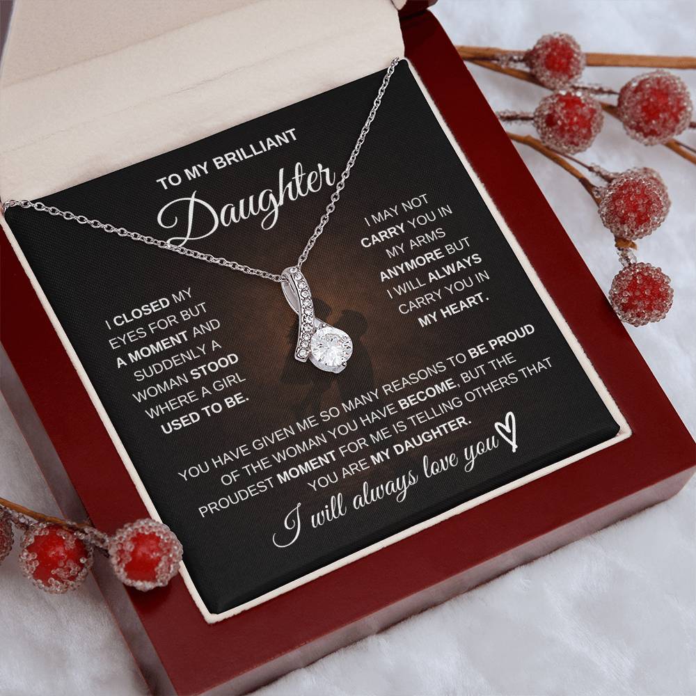 To My Brilliant Daughter – I’m So Proud of You 💖 | Necklace Gift from Dad