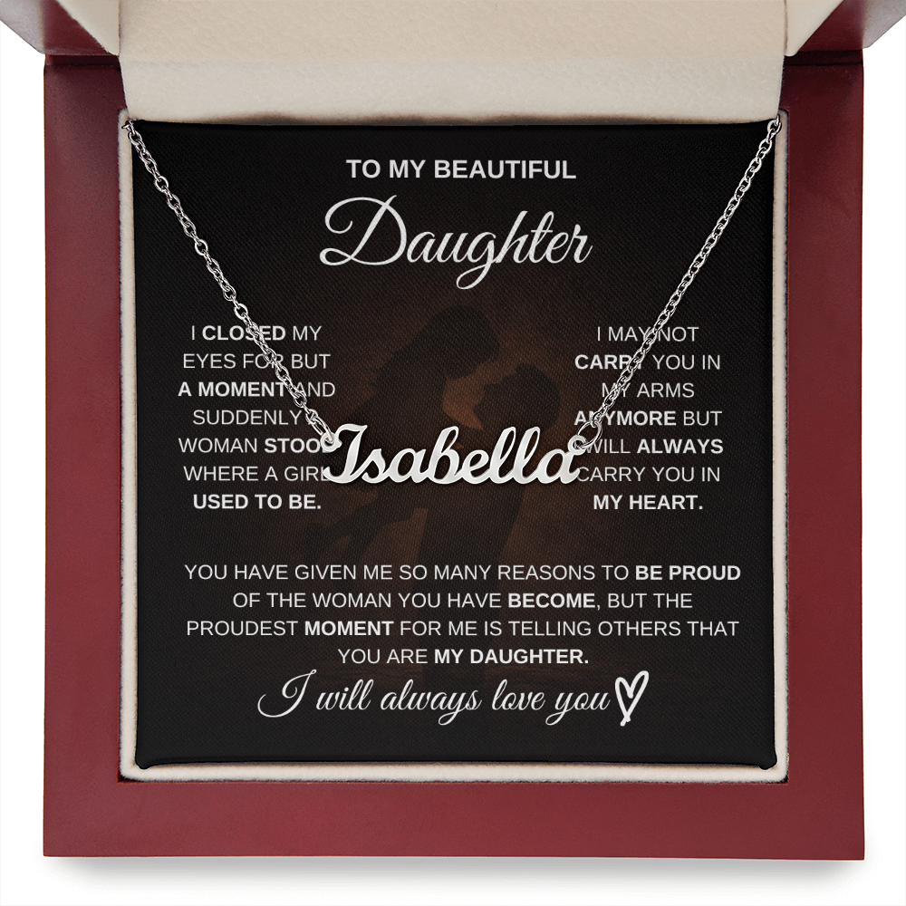 To My Daughter – A Gift Made Just for You 💖 | Personalized Name Necklace from Dad
