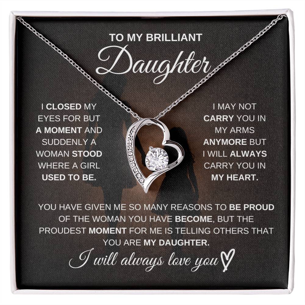 To My Brilliant Daughter – I’m So Proud of You 💖 | Necklace Gift from Mom