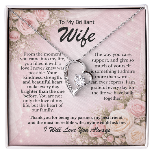 To My Brilliant Wife | Forever Love Necklace