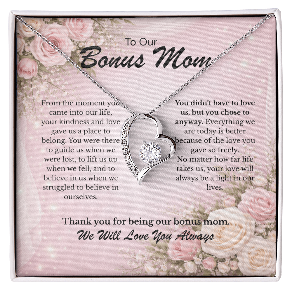 Our Bonus Mom | Forever Love Necklace Gift