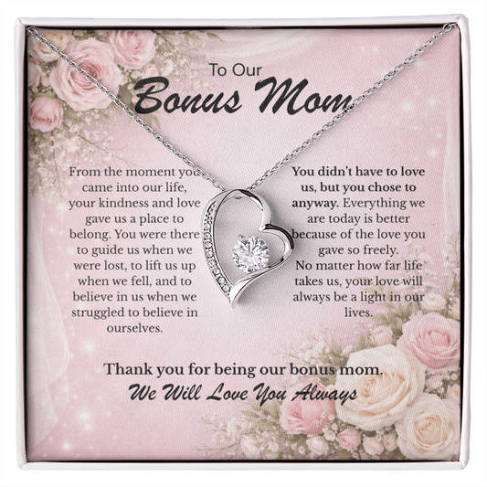 Our Bonus Mom | Forever Love Necklace Gift