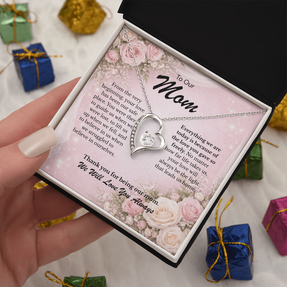 Mom gift featuring Forever Love Necklace from Her Children