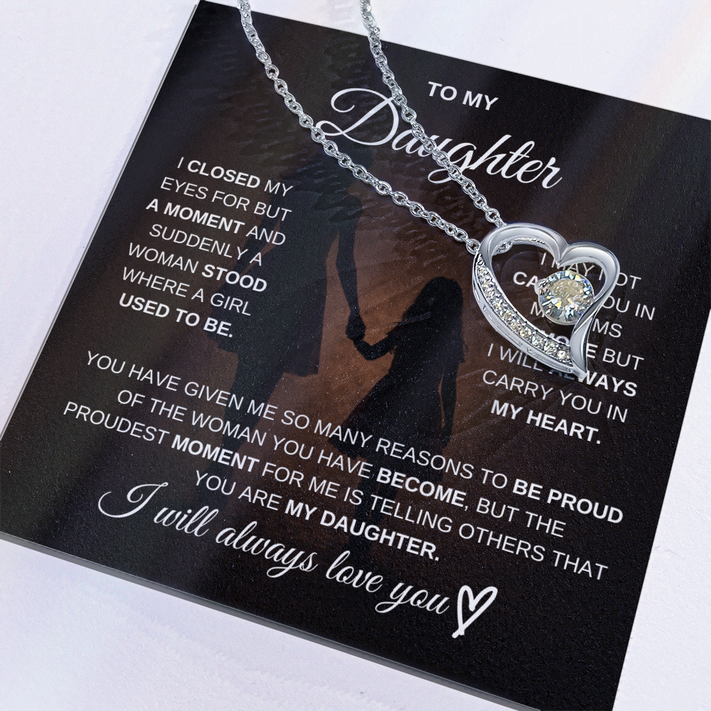 To My Daughter – I Will Always Be There for You 💖 | Necklace Gift from Mom
