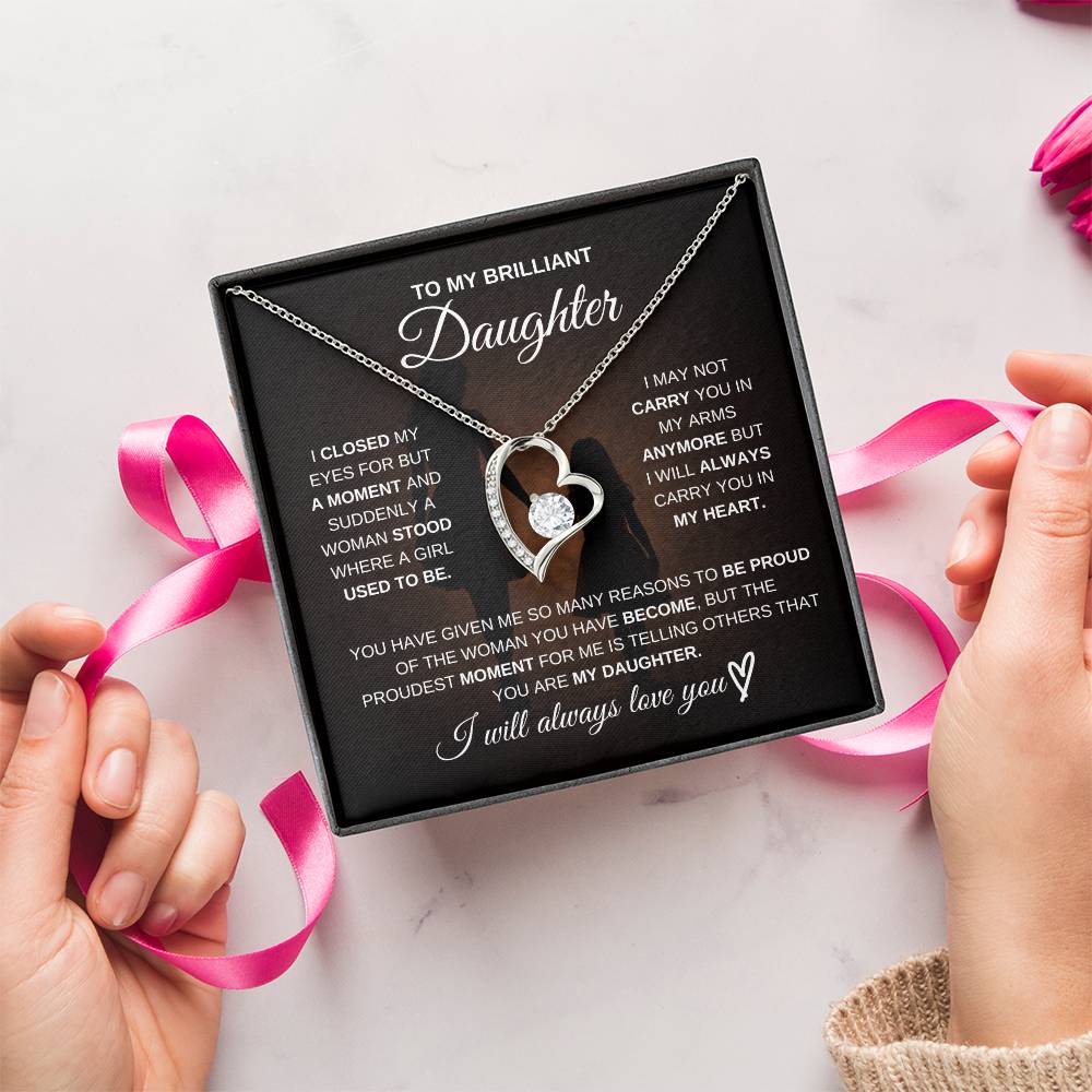 To My Brilliant Daughter – I’m So Proud of You 💖 | Necklace Gift from Mom