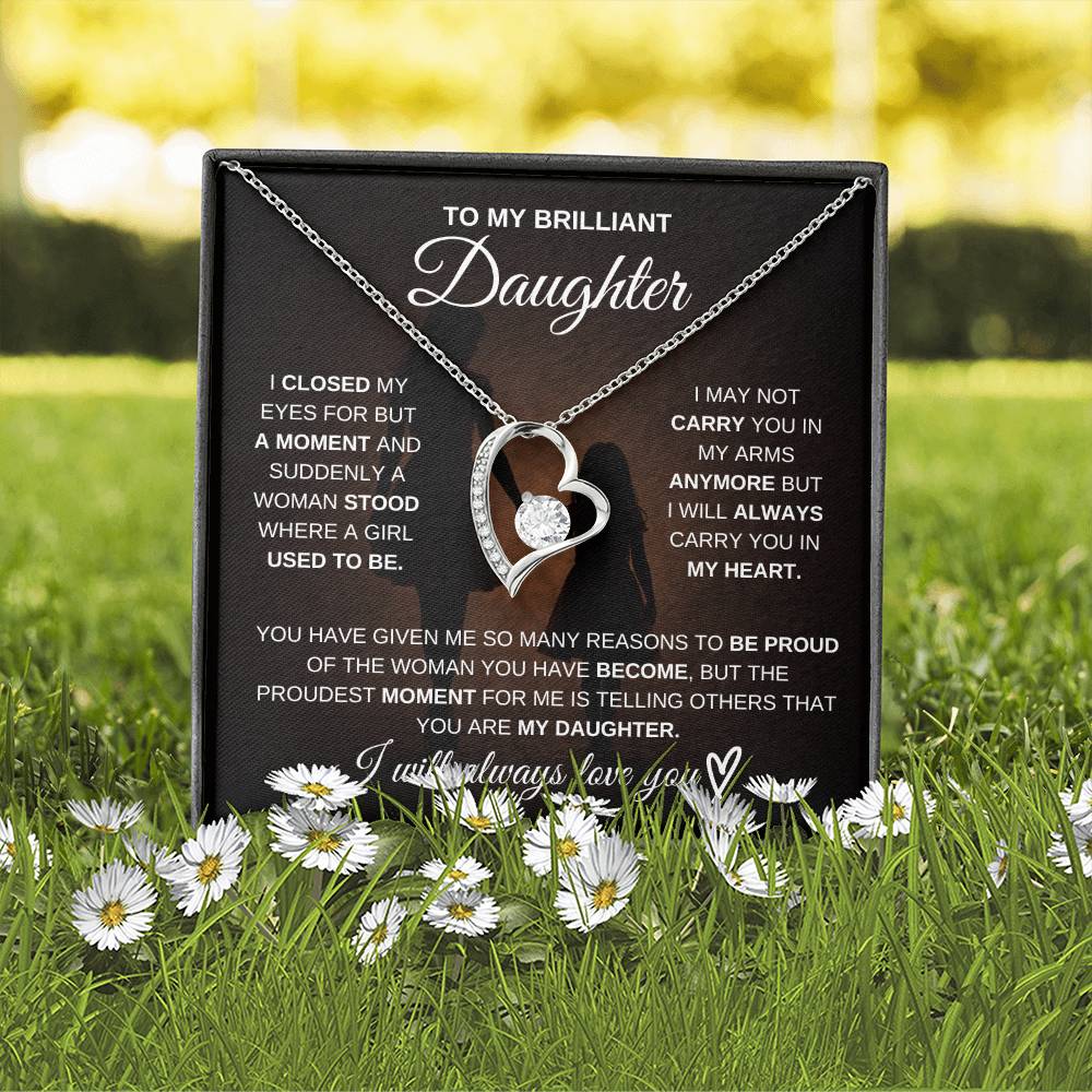 To My Brilliant Daughter – I’m So Proud of You 💖 | Necklace Gift from Mom