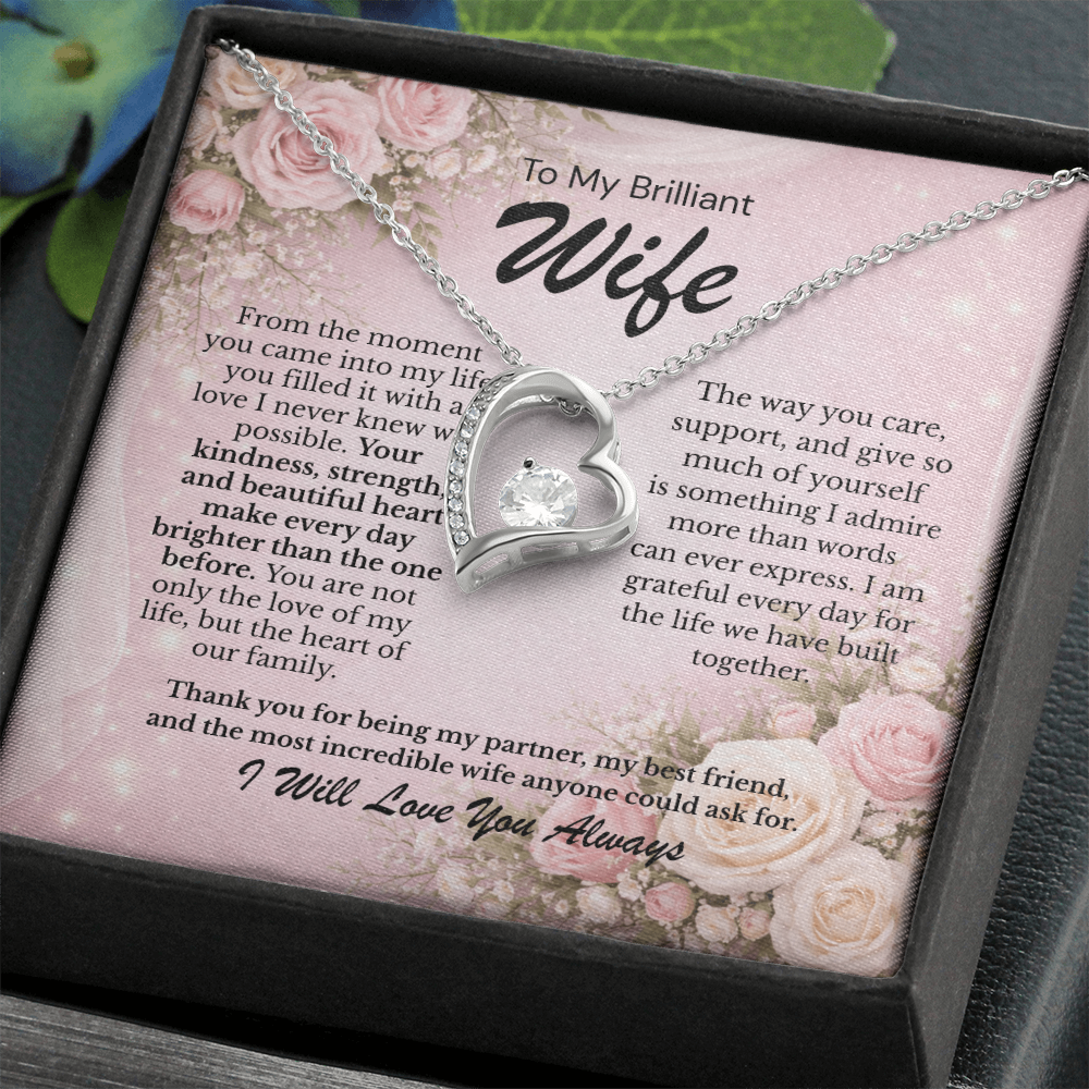 Sentimental Forever Love Necklace gift for Brilliant Wife