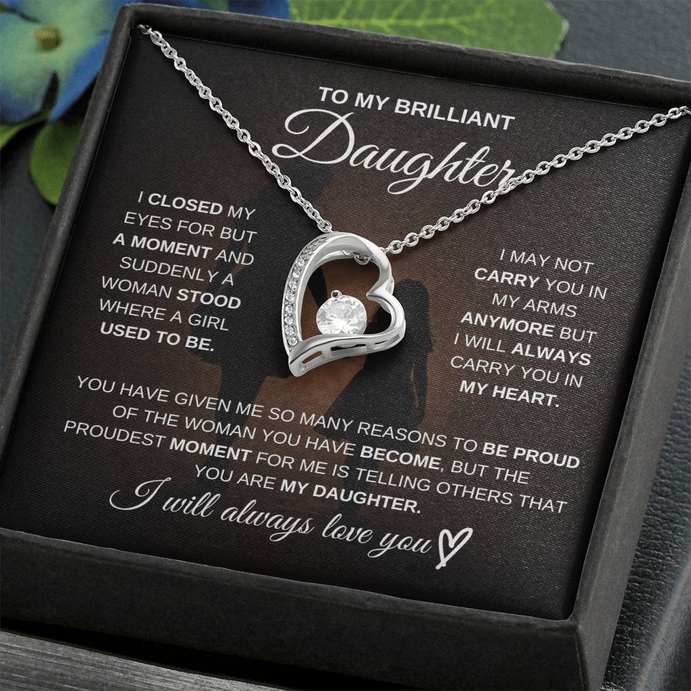 To My Brilliant Daughter – I’m So Proud of You 💖 | Necklace Gift from Mom