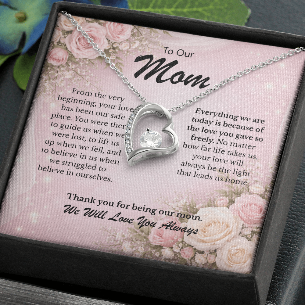 Sentimental Forever Love Necklace from Her Children gift for Mom