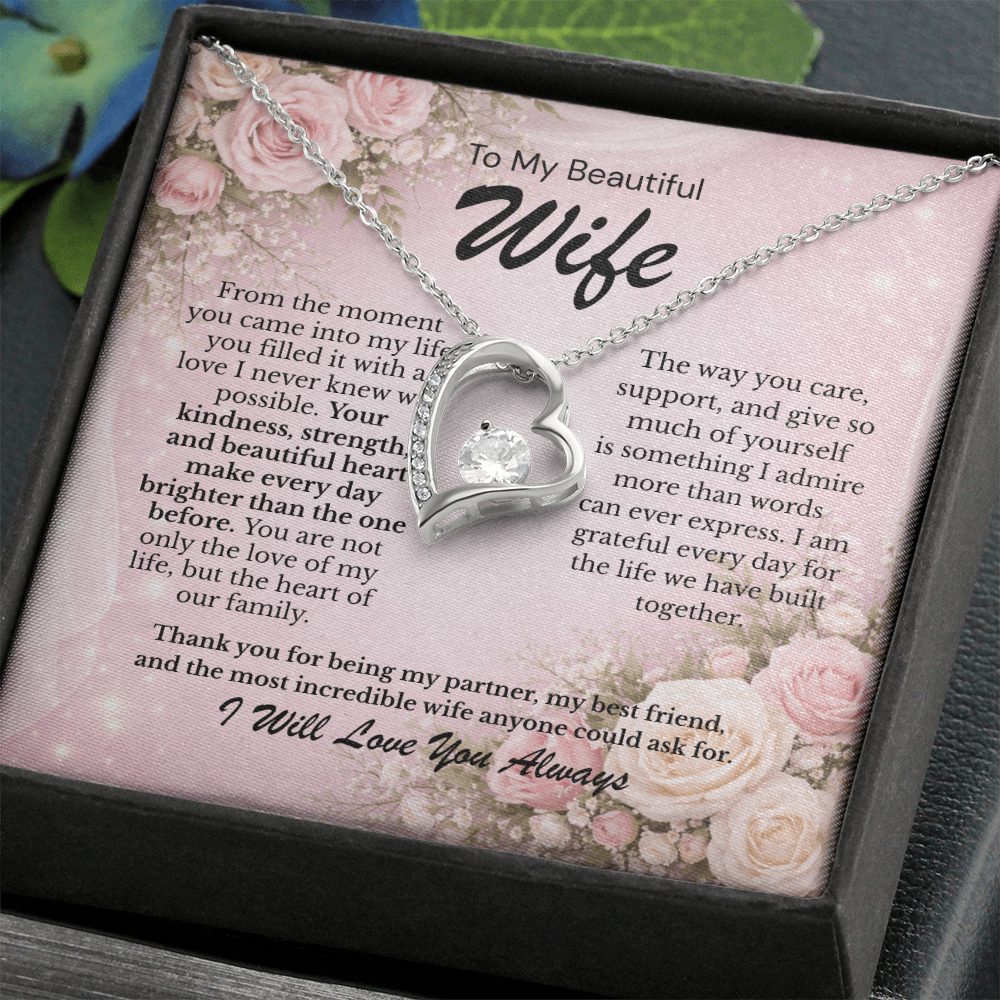 Sentimental Forever Love Necklace gift for Beautiful Wife