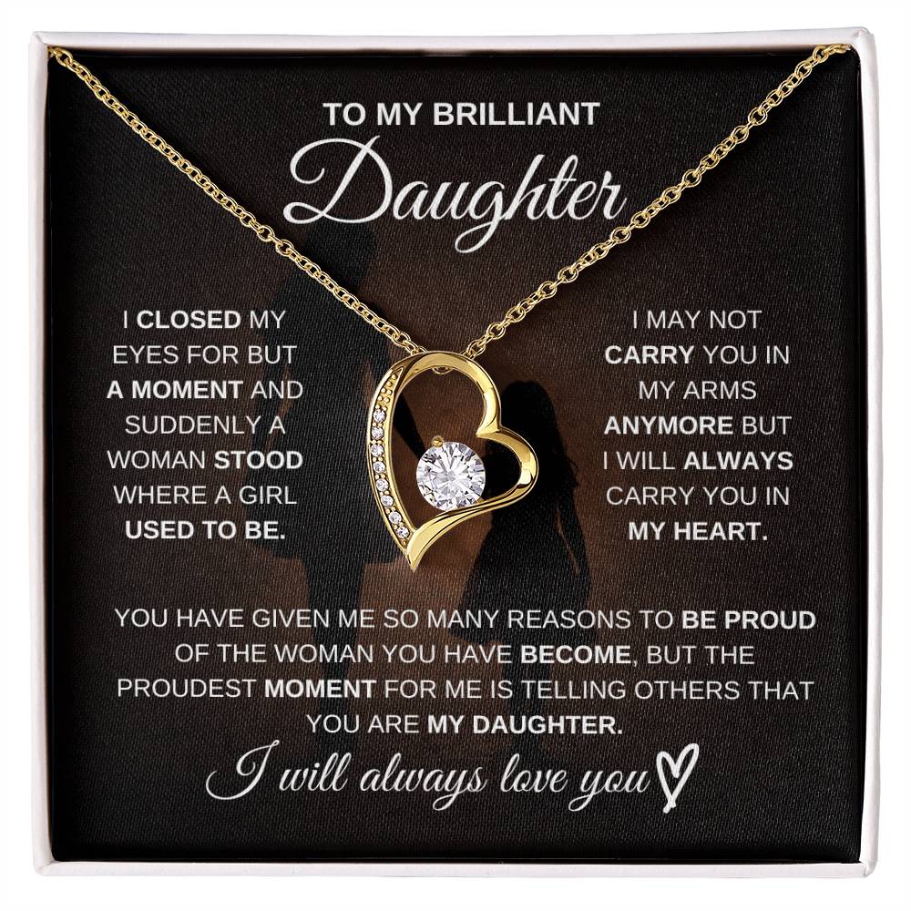 To My Brilliant Daughter – I’m So Proud of You 💖 | Necklace Gift from Mom