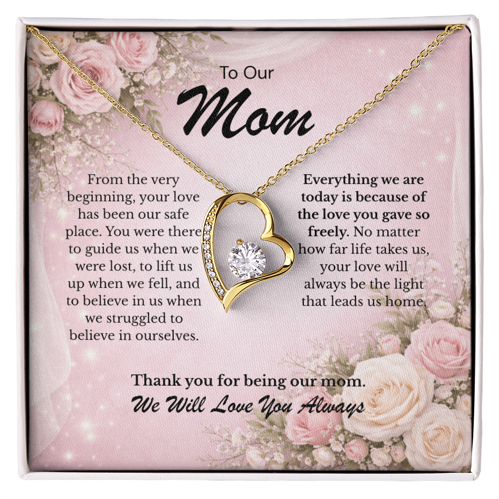 Mom jewelry gift - Forever Love Necklace from Her Children