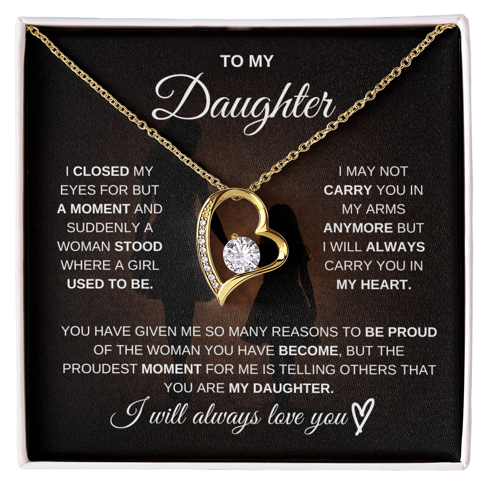 To My Daughter – I Will Always Be There for You 💖 | Necklace Gift from Mom