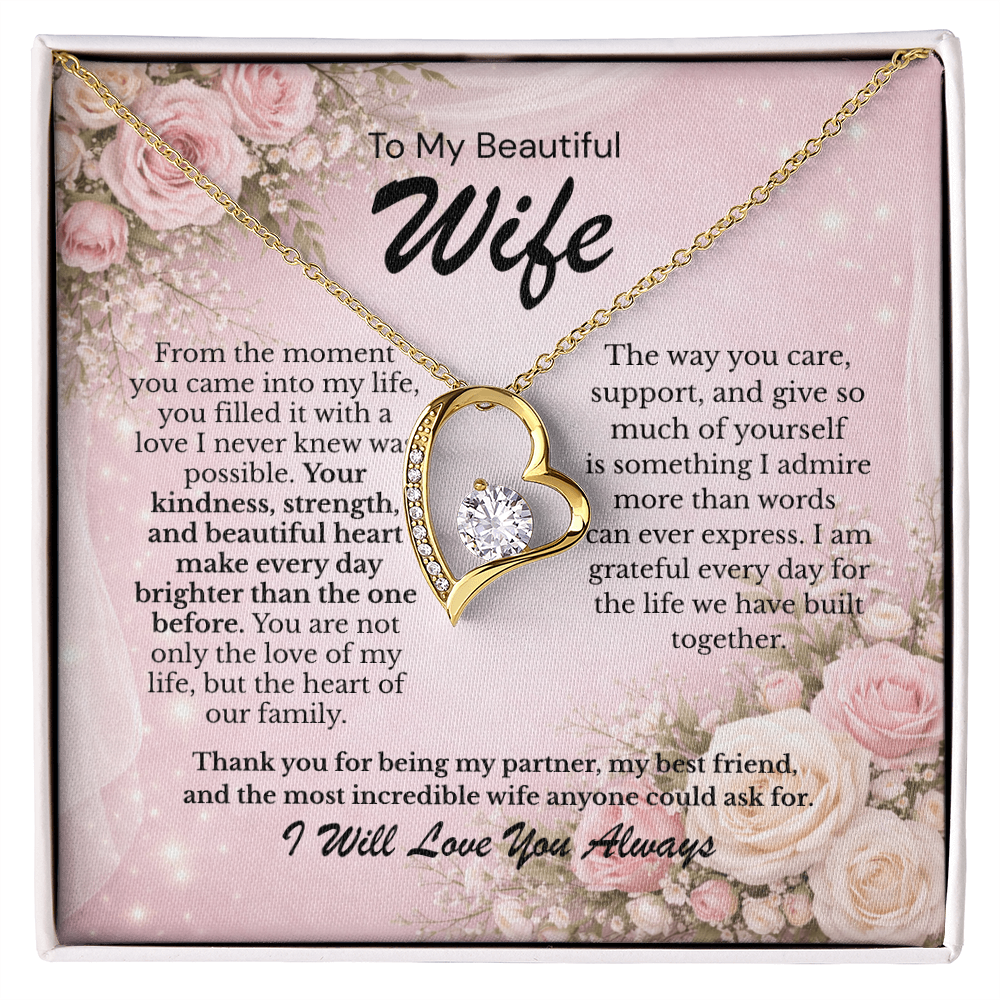 Beautiful Wife jewelry gift - Forever Love Necklace