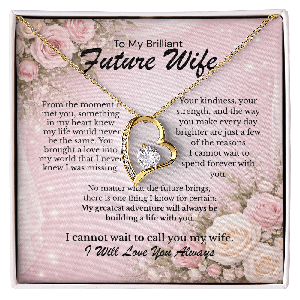 Brilliant Future Wife jewelry gift - Forever Love Necklace